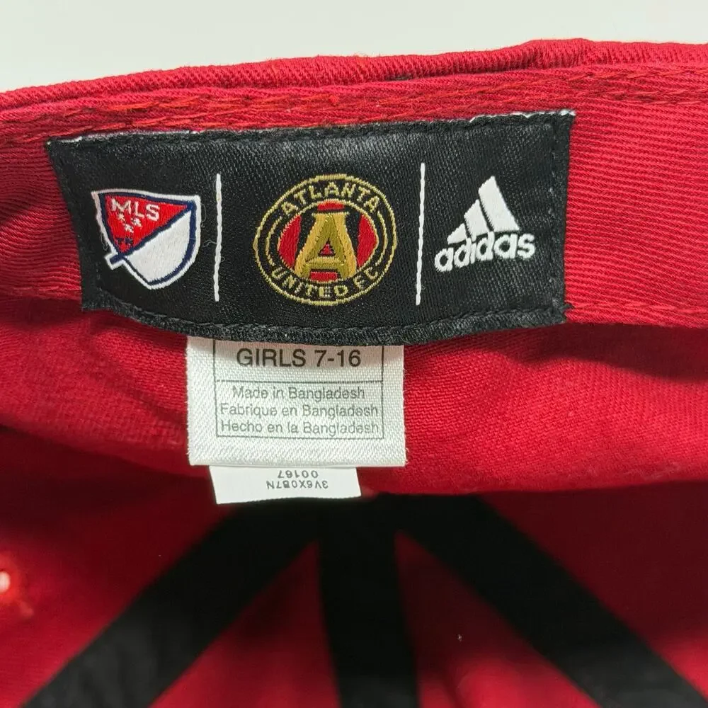 Adidas Atlanta United FC Youth Girls Adjustable Hat Red